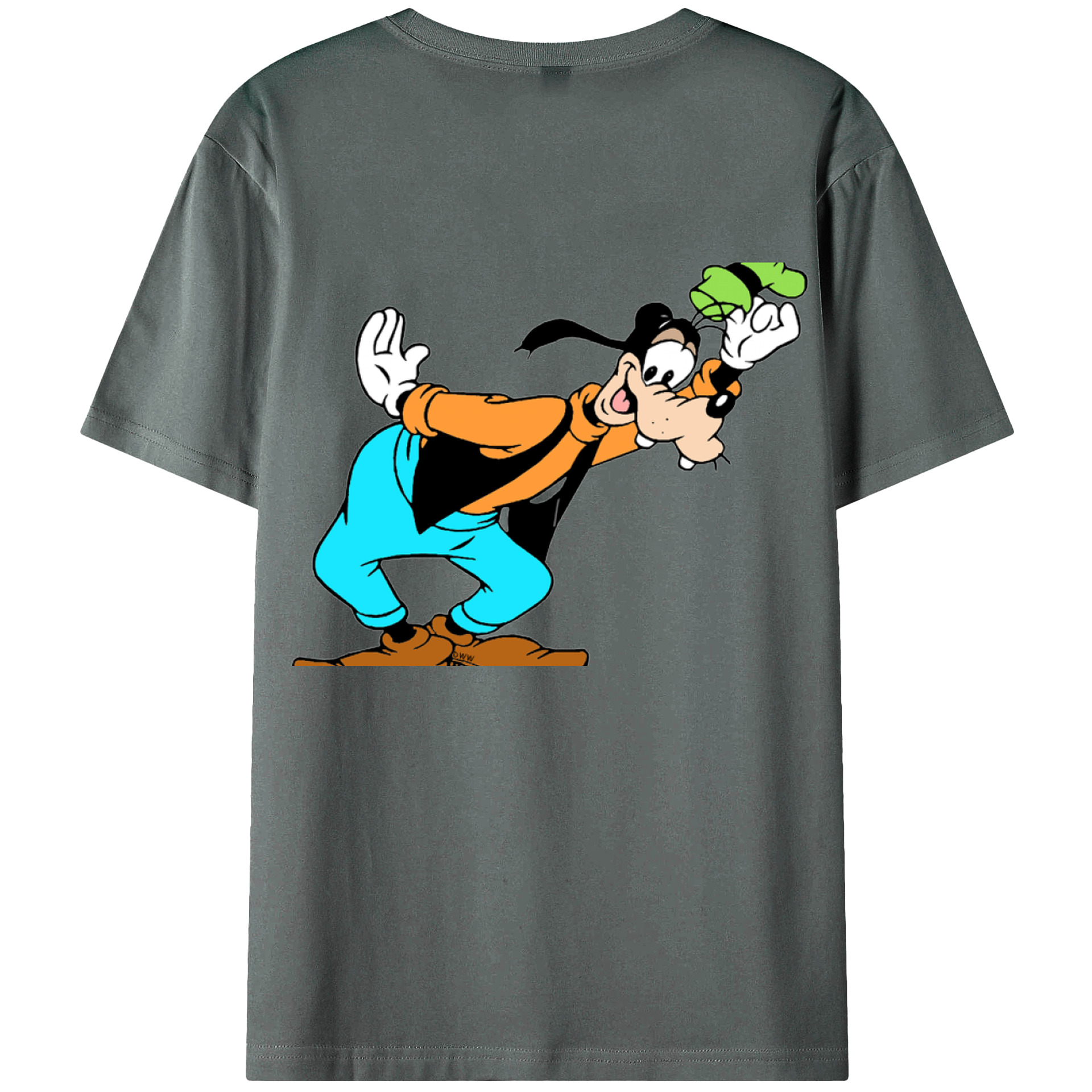 （画像用） ミッキーマウス Mickey Mouse 綿100％ メンズ半袖Tシャツ（バックプリント） 通気性